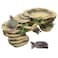 PINVNBY Turtle Basking PlatformTortoise Resin Dock Resting Rock Reptile Habitat Ornament Hiding Cave Floating Ledge Aquarium Decoration for Bearded DragonsLizardNewtsFrogs