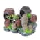 Saim Aquarium Barrel Decorations Artificial Antique Barrels Crafts Landscaping Resin Decor Fish Tank Ornament for Betta Cichlids Hideaway Cave Gold Fish Hideout Reptile Tank