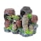 Saim Aquarium Barrel Decorations Artificial Antique Barrels Crafts Landscaping Resin Decor Fish Tank Ornament for Betta Cichlids Hideaway Cave Gold Fish Hideout Reptile Tank