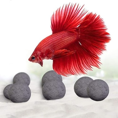 SunGrow Betta Balls Water Conditioner with Over 30 Beneficial Elements for Tropical Fish Freshwater Fish Tank pH Balance Decor 03 Betta Fish Tank Accessories 10 Pcs per Pack