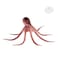 XMHF Fish Tank Decorations of Aquarium Artificial Octopus Brown
