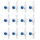 ALEGI Aquarium Control Valves for Aquarium Air Pump Single Way Plastic Air Flow Control Regulator for 316 ID Tubing 12 Pack White Blue