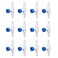 ALEGI Aquarium Control Valves for Aquarium Air Pump Single Way Plastic Air Flow Control Regulator for 316 ID Tubing 12 Pack White Blue