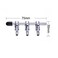 bnafes 2pcs 3 Way Aquarium Chrome Metal Gang Manifold Air Line Control Valve Air Tap Air Splitter