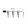 bnafes 2pcs 3 Way Aquarium Chrome Metal Gang Manifold Air Line Control Valve Air Tap Air Splitter