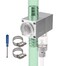 Clscea External Inline CO2 Diffuser Atomizer with Bubble Counter Aluminum Alloy for Planted Aquarium Canister Filter DC400L16