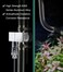 Clscea External Inline CO2 Diffuser Atomizer with Bubble Counter Aluminum Alloy for Planted Aquarium Canister Filter DC400L16