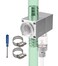 Clscea External Inline CO2 Diffuser Atomizer with Bubble Counter Aluminum Alloy for Planted Aquarium Canister Filter DC400L16
