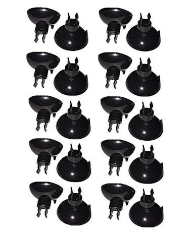 Honbay 20pcs Aquarium Black Sucker Clip Suction Cups Airline Tubing Holder