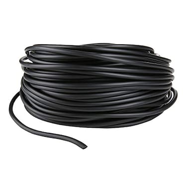 JIH Aquarium 100 Feet Standard 316 Black Flexible Airline Tubing with Black Plastic Connectors for Fish TankTerrariums and Hydroponics