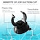 JOR 12 Pack Aquarium Suction Cups with Clips for Aquariums Thermometer Black Silicone Clamps for Heater Rain Bars and Oxygen Tubes 1 Diameter Clip Holds Standard 1 Heater