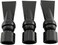 Longdex Aquarium Water Outlet 3PCS Black Fish Tank Duckbill Nozzle Free Rotate Outflow Pump Tank End Pipe