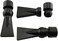 Longdex Aquarium Water Outlet 3PCS Black Fish Tank Duckbill Nozzle Free Rotate Outflow Pump Tank End Pipe