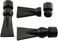 Longdex Aquarium Water Outlet 3PCS Black Fish Tank Duckbill Nozzle Free Rotate Outflow Pump Tank End Pipe
