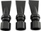 Longdex Aquarium Water Outlet 3PCS Black Fish Tank Duckbill Nozzle Free Rotate Outflow Pump Tank End Pipe