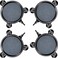 Mudder 4 Pieces Round Air Stone Disc Hydroponics Pump Bubble Diffuser Release Tool for Aquarium with 12 Pieces Suction Cups Fish Tank Aerator Air Stone Kit