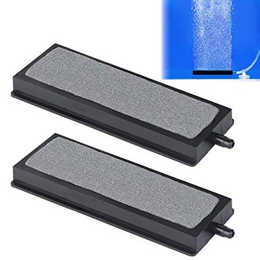 Pawfly 4 Inch Air Stone Grey Mineral Bubble Stone Bar Diffuser Bubbler Airstones for Air Pump Aquarium and Fish Tank 2 Pack