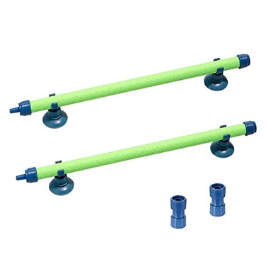 Quickun Aquarium Air Stone Bubble Wall Tube Oxygen Diffuser Bar Decor Accessory for Fish Tank 10 Inch Length2PCS