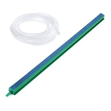 Saim 16 inch Aquarium Air Stone Bar Bubbles Release Oxygen Diffuser Bar Fish Tank Mineral Air Bubble Air Stone Bar Green Blue with 20ft Clear Airline Tubing