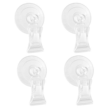 SLSON Fishes Veggie Seaweed Plant Suction Cup Clip Feeding Tool Feed Holder Aquarium Accessories for Fish Tank Fish Feeder Clips 4Pack Transparent