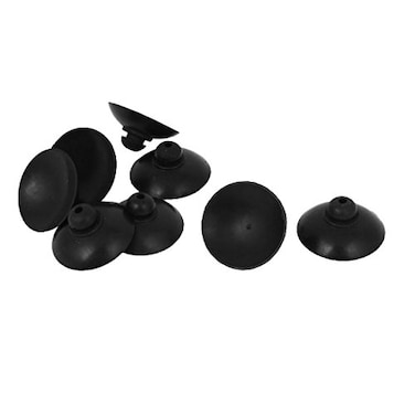 uxcell Soft Plastic Aquarium Fish Tank Suction Cup Clip Sucker Black 8 Pcs 28mm Dia