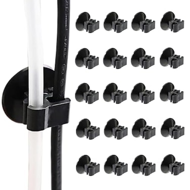 XMHBG 20 Pack Aquarium Suction Cup Clips Fish Tank Tube Holder for Oxygen Hoses Air Pumps Power CordsSecure Wire Organizer with Strong Suction Clear Plastic