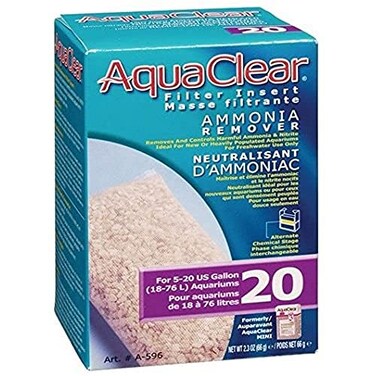 Fluval Aqua Clear AquaClear 20 Ammonia Remover Inserts Aquarium Filter Replacement Media A596
