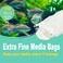 AQUANEAT Aquarium Filter Media Bags 6pcs Fish Tank Extra Fine 100 Micron Mesh Bags with Plastic Zipper for Activated Carbon 3 x 8