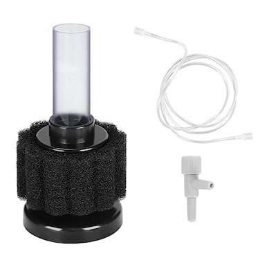 AQUANEAT Mini Aquarium Sponge Filter Quiet Fish Tank Bio Foam Filter with Airline Tubing up to 2Gal