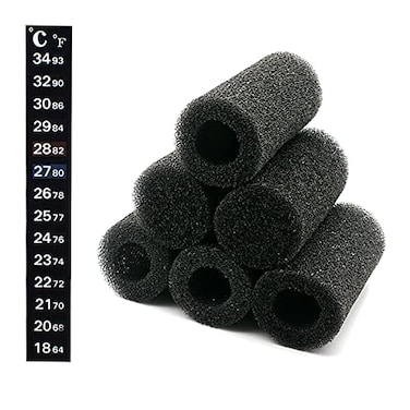 IAFVKAI 6 PCS PreFilter Sponge Aquarium Foam Sponge Roll Intake Filter Cover for Fish Tank Large