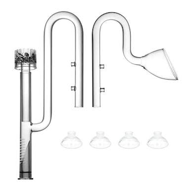 LINLAN 17mm Glass Lily Pipe with Skimmer Inflow and Outflow Fits 1622mm 58 id Filter Hose for Aquarium Planted Tank