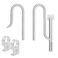 LINLAN 304 Stainless Steel Lily Pipe Inflow and Outflow with Mini Aluminum Alloy Pipe Holder 360 Rotatable Outflow Fits 12 Inch ID Filter Hose for Rimless Aquariums 12mmwith Skimmer
