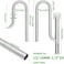 LINLAN 304 Stainless Steel Lily Pipe Inflow and Outflow with Mini Aluminum Alloy Pipe Holder 360 Rotatable Outflow Fits 12 Inch ID Filter Hose for Rimless Aquariums 12mmwith Skimmer