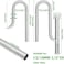 LINLAN 304 Stainless Steel Lily Pipe Inflow and Outflow with Mini Aluminum Alloy Pipe Holder 360 Rotatable Outflow Fits 12 Inch ID Filter Hose for Rimless Aquariums 12mmwith Skimmer