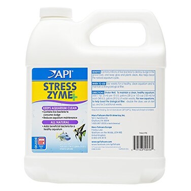 API STRESS ZYME Freshwater and Saltwater Aquarium Cleaning Solution 64Ounce Bottle