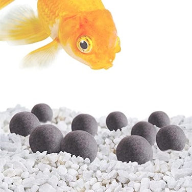 SunGrow Tropical Fish Water Conditioner Balls Gray Stones for Freshwater Tank and Community Aquarium CalciumEnriched for Active Fish 10 Balls per Pack