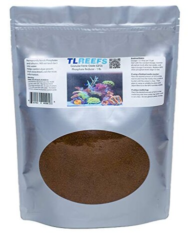 TL Reefs GFO Phosphate Remover Granular Ferric Oxide for Saltwater Aquariums 1lb 454g
