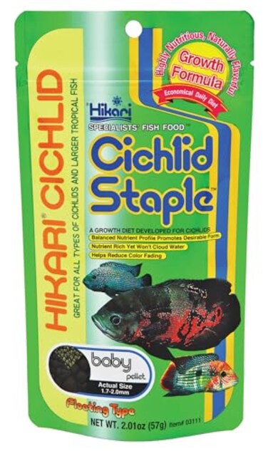 Hikari Cichlid Staple Floating Baby Pellets for Pets 2Ounce