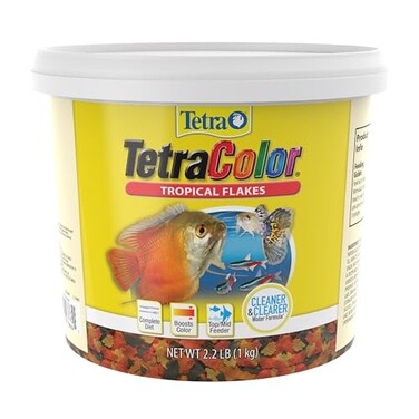 Tetra Color Tropical Flakes Color Boosting Fish Food Nutritionally Balanced Diet for Tropical Fish 22 lbs
