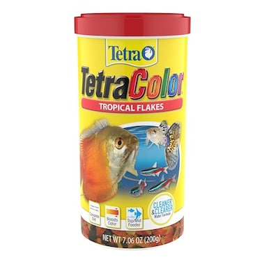Tetra Color Tropical Flakes Color Boosting Fish Food Nutritionally Balanced Diet for Tropical Fish 706 oz