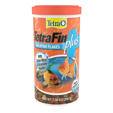 Tetra Fin Plus Goldfish Flakes Balanced Diet With Algae To Promote Health 706 oz
