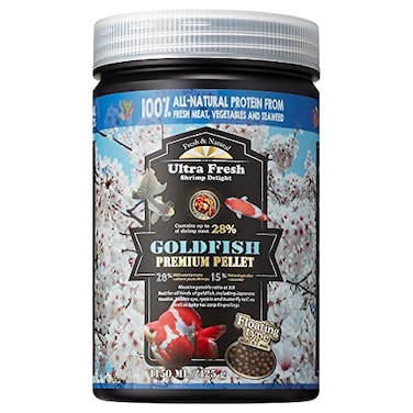 Ultra Fresh Floating Goldfish Food Color Enhancing Balanced Diet All Natural Ingredients Clear Water Formula Goldfish Premium Pellet 15 oz
