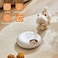 iPettie Donut Frost 6 Meal Cordless Automatic Pet Feeder Dry Wet Food Automatic Cat Feeder with Two Ice Packs Rechargeable Massive Battery Programmable Timer Classic White