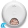 iPettie Donut Frost 6 Meal Cordless Automatic Pet Feeder Dry Wet Food Automatic Cat Feeder with Two Ice Packs Rechargeable Massive Battery Programmable Timer Classic White
