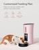 Petory Timed Automatic Cat Feeders 4L Programable Dry Food Dispenser for Cats and Small Medium Dogs 6 Meals with Desiccant Bag Dual Power Supply 10S Voice Recorder