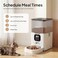 Voluas VOLUAS Automatic Cat Feeders Pet Food Dispenser for Dry Food Timed Cat Feeder with Desiccant Bag Programmable Portion Size Control 4 Meals Per Day 10s Voice Recorder