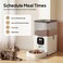 Voluas VOLUAS Automatic Cat Feeders Pet Food Dispenser for Dry Food Timed Cat Feeder with Desiccant Bag Programmable Portion Size Control 4 Meals Per Day 10s Voice Recorder
