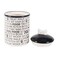 Bone Dry Dog Bone Ceramic Pet Bowl Canister Canister 55x55x825 BlackWhite