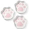 LE TAUCI Cat Food Bowl Ceramic 8 oz Small Shallow for Indoor KittenRelief Whisker Fatigue Cute Paw Design Pet Dish with Slow Feed Function