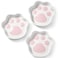 LE TAUCI Cat Food Bowl Ceramic 8 oz Small Shallow for Indoor KittenRelief Whisker Fatigue Cute Paw Design Pet Dish with Slow Feed Function